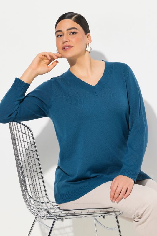 Casual V-Neck Long Sleeve Sweater