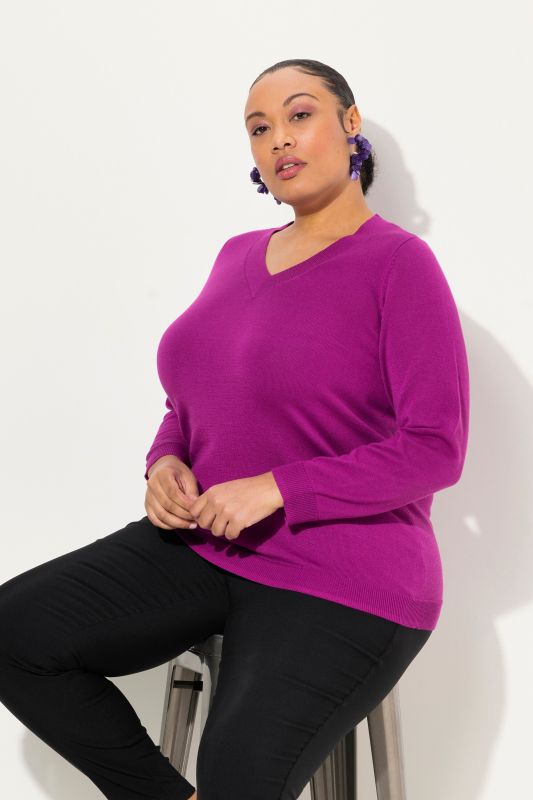 Casual V-Neck Long Sleeve Sweater
