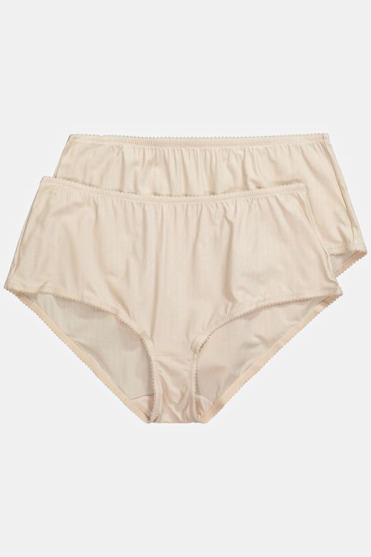 2 Pack of Stretch Microfiber Brief Panties - Pinstripe