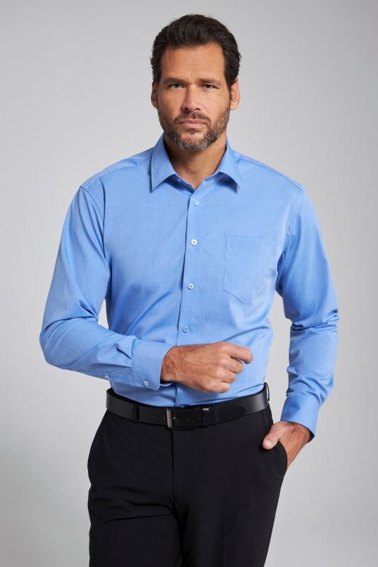 Shirt, business, non-iron, Kent collar, long sleeve, comfort fit, up to 8XL