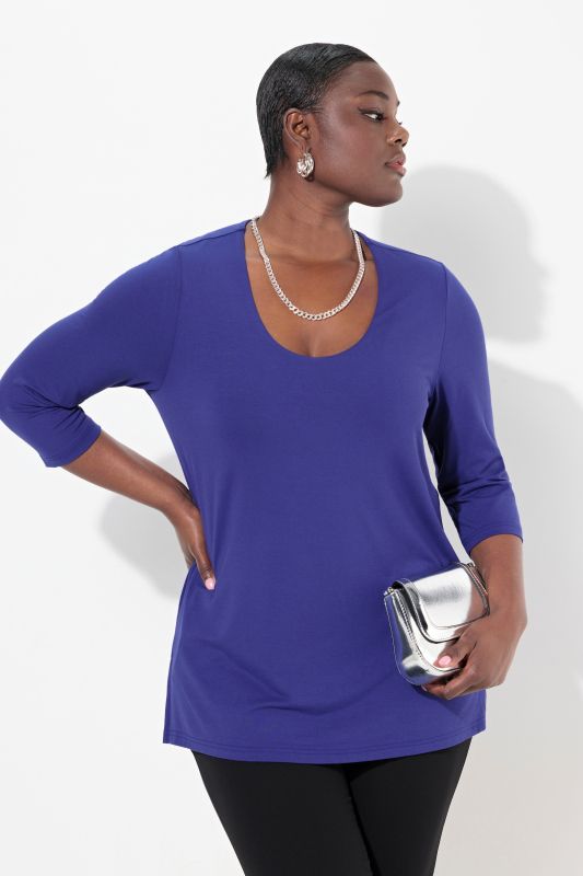 Round Neck Slinky Top