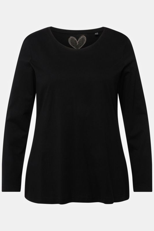 Basic Round Neck Long Sleeve Slim Fit Cotton Tee