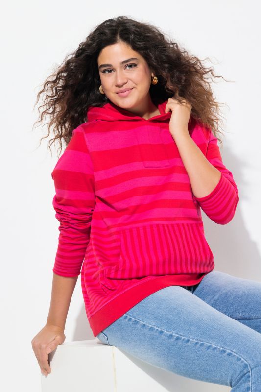 Oversized Striped Long Sleeve Hoodie