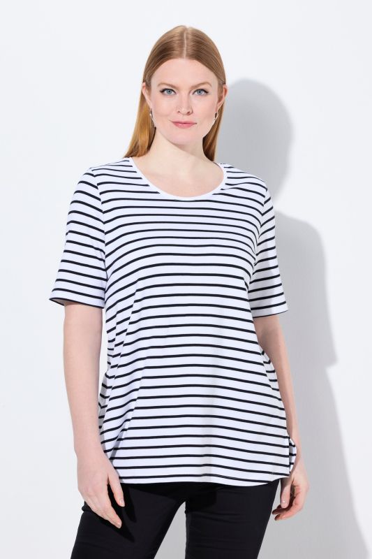 Striped Pima Cotton Short Sleeve Tee