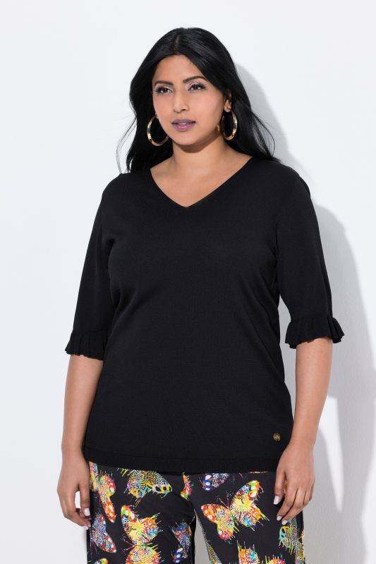 Пуловер с 3/4 ръкави