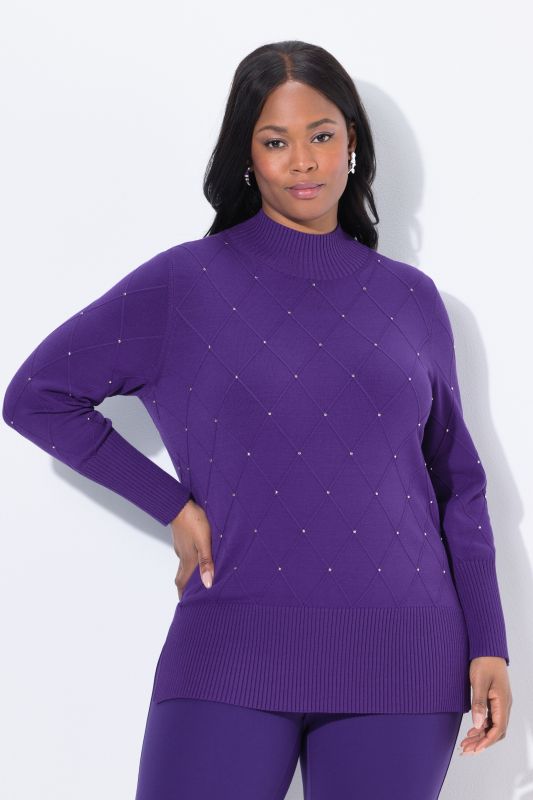Decorative Grommet Long Sleeve Sweater