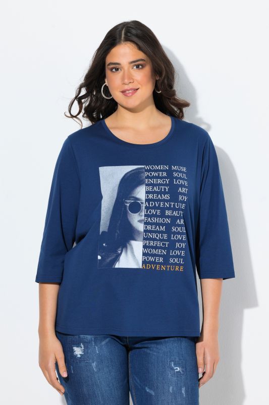 Inspirational Graphic Lettering 3/4 Sleeve Tee