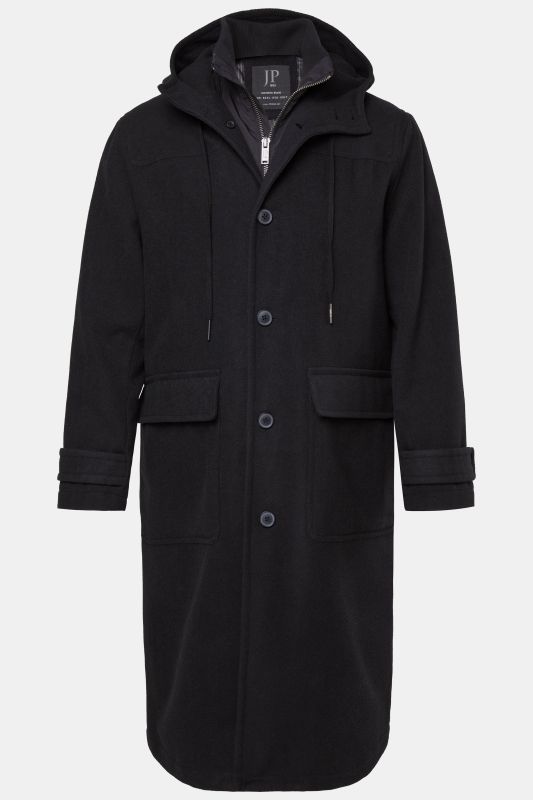 Wool look functional coat