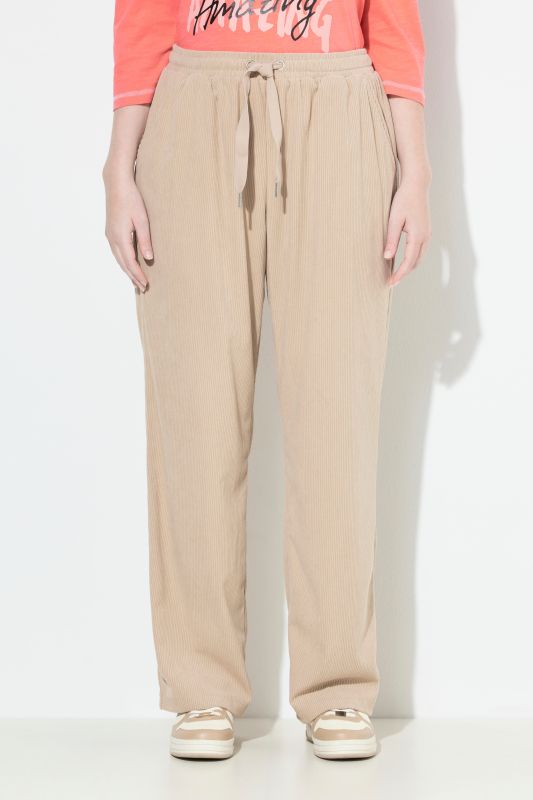 Corduroy Elastic Waist Pants