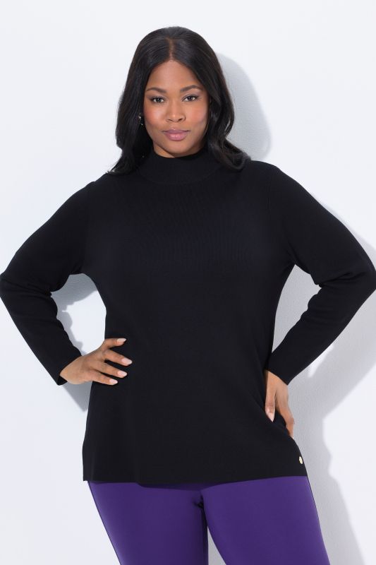 Ribbed Knit Turtleneck Sweater