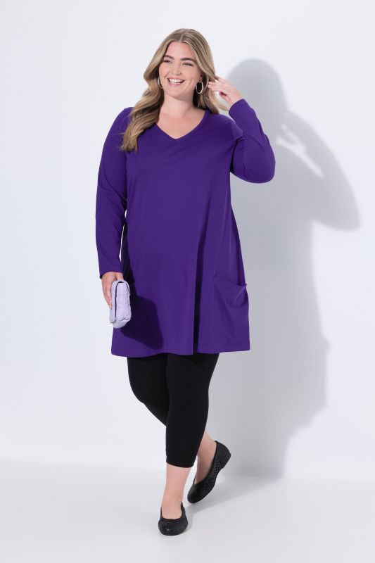Empire A-Line Knit Pocket Tunic