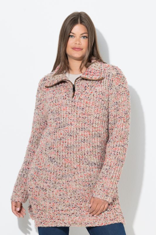 Пуловер с мраморен акцент