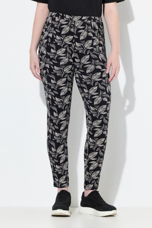 Eco Cotton Leaf Print Stretch Fit Leggings