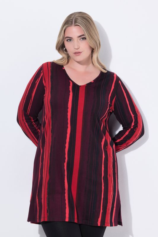 Irregular Striped Empire A-Line Knit Tunic