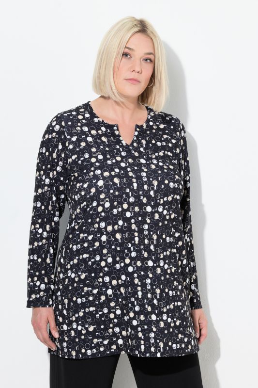 Matte Jersey Bubble Print Empire A-Line Tunic