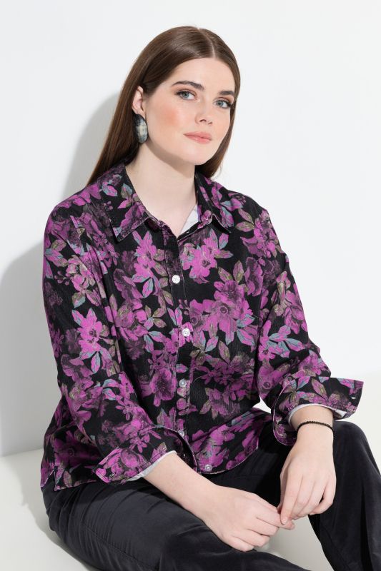 Риза с флорален принт