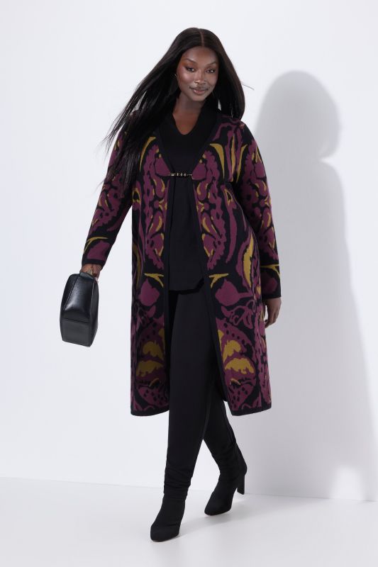 Жилетка плетена с принт