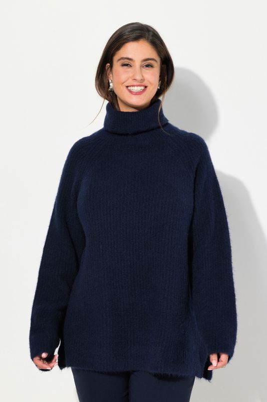 Ribbed Knit Turtleneck Sweater