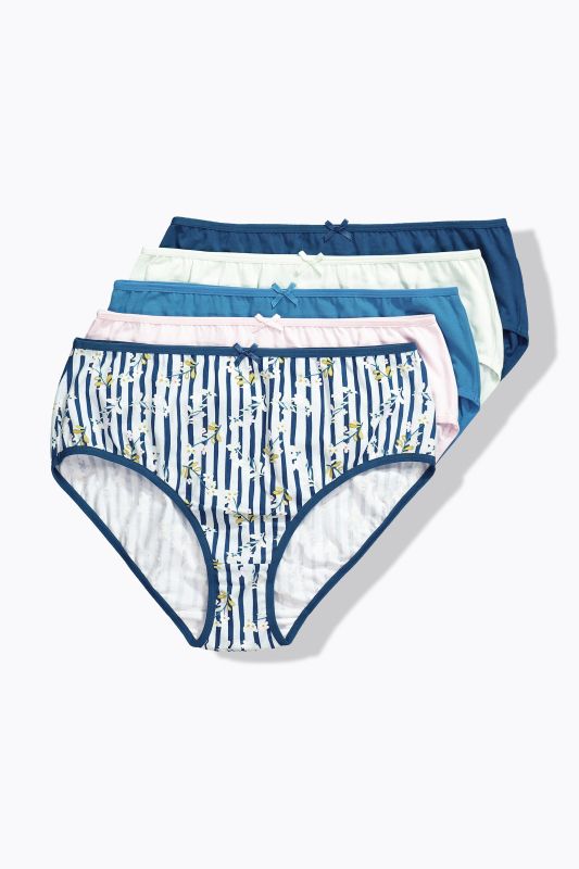 Бикини комплект от 5 броя с ботанически принт