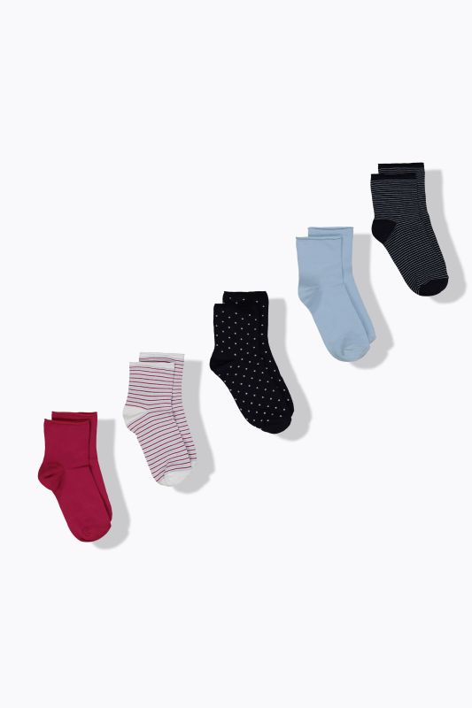 5 Pack Low Rise Sneaker Socks