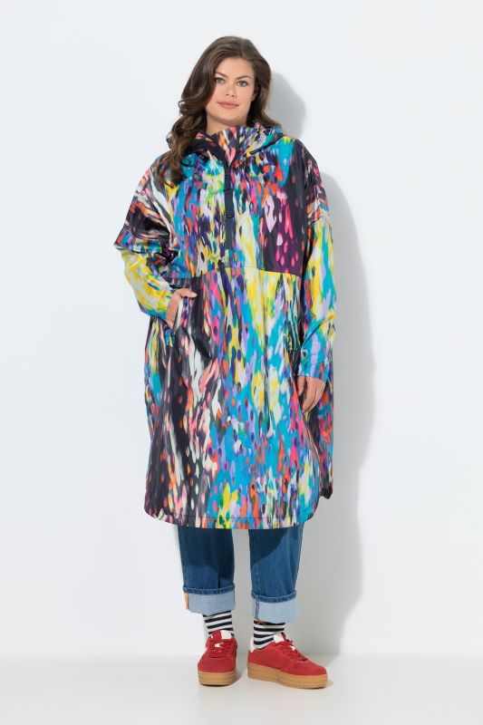 Дъждобран с абстрактен принт