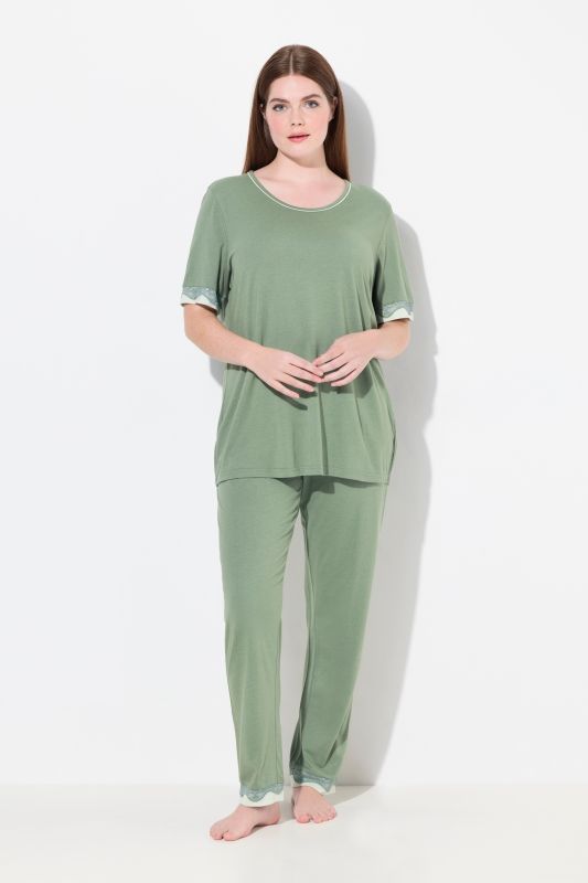 Lace Trim Pajama Set