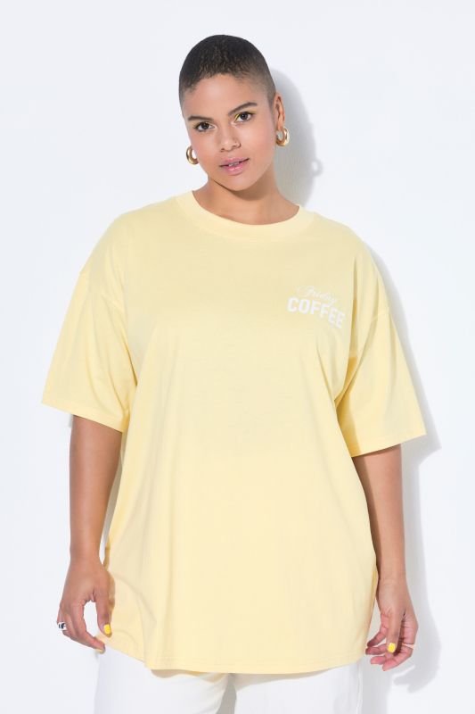 Тениска с графичен принт на кафе