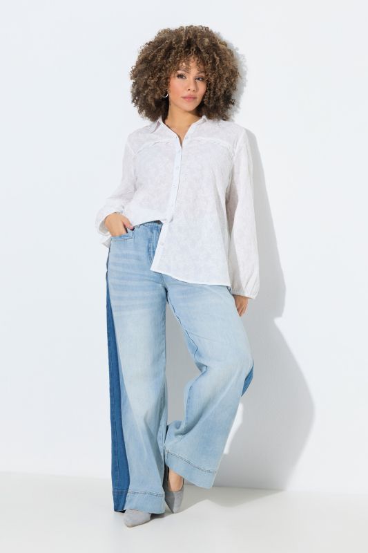 Дънки тип Mary с райе отстрани