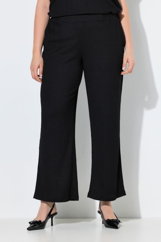 Lightly Textured Wide Leg Pants