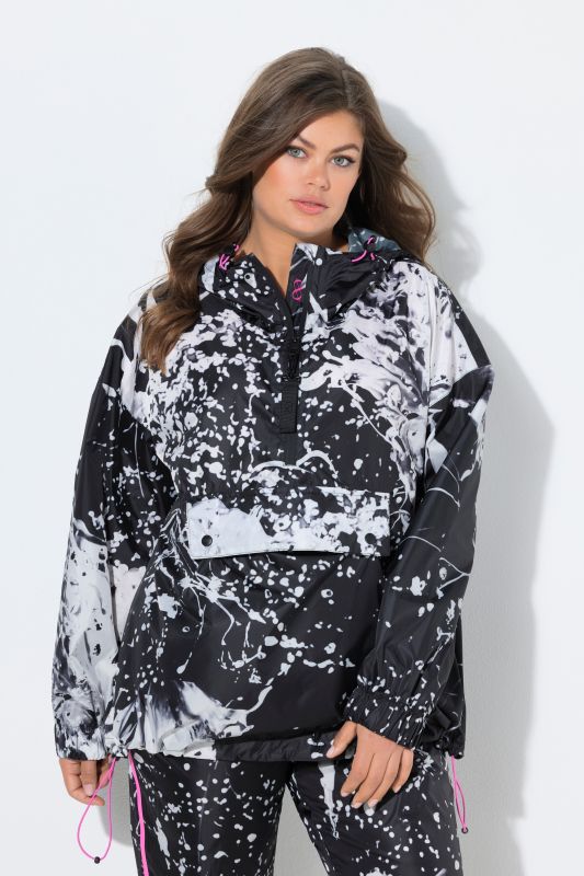 Анорак с рисуван принт