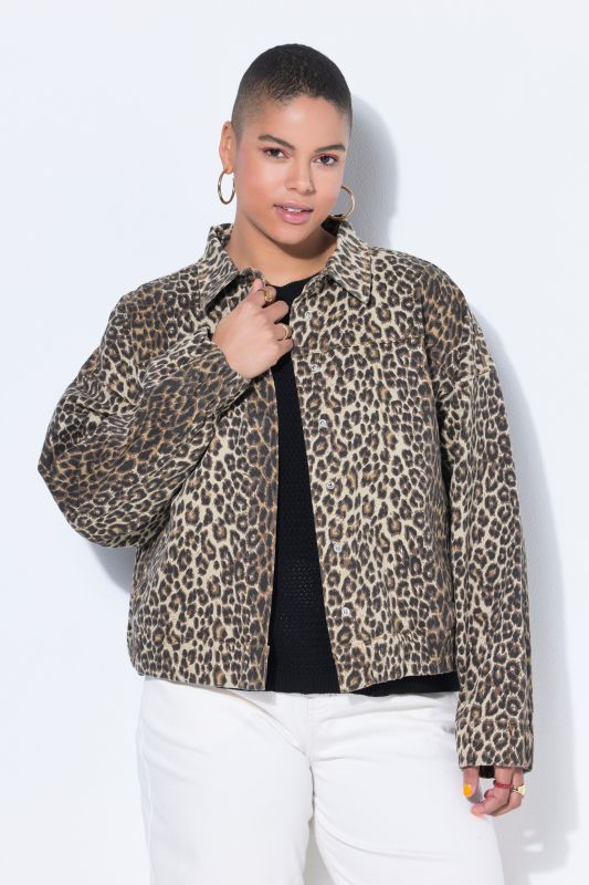 Leopard Print Twill  Blouson