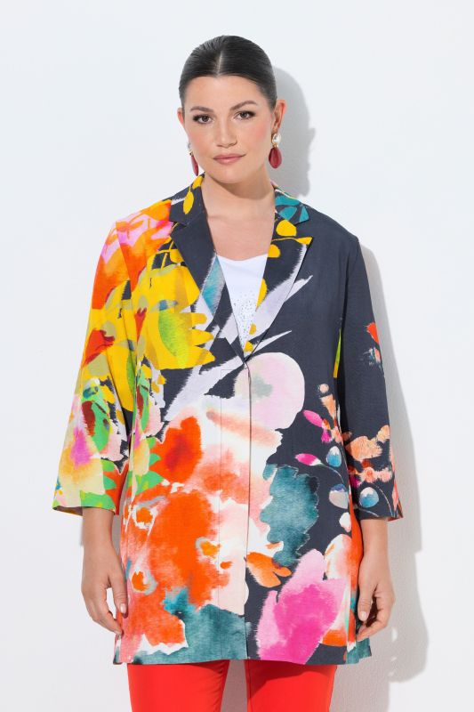 Bright Floral Longline Blazer