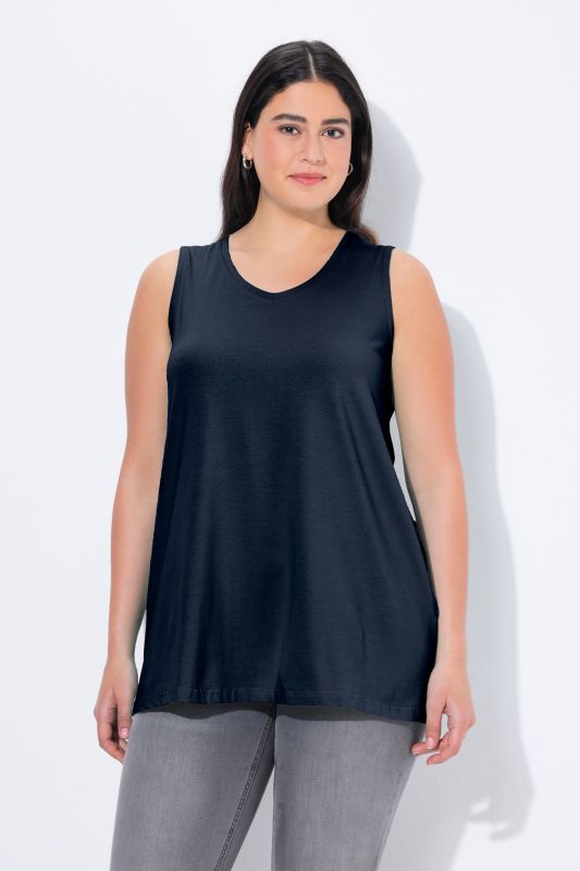 Essential V-Neck Stretch Cotton Tank