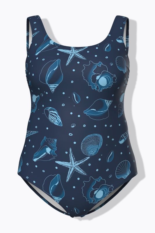 Shell Print One Piece Swimsuit