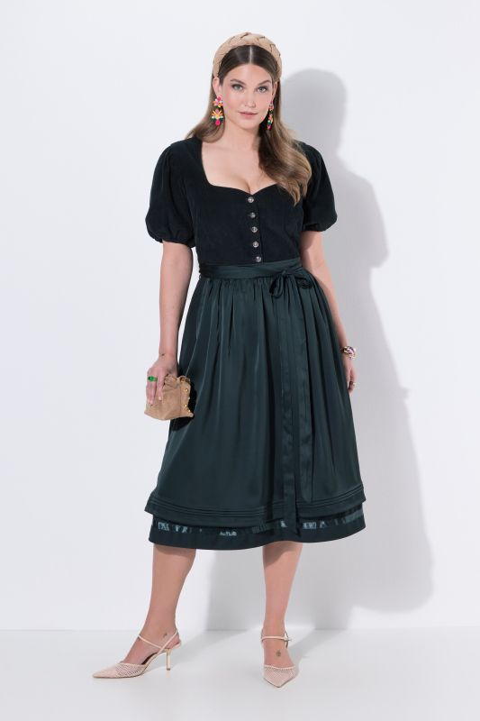 Рокля Dirndl едноцветна тип тиролска носия