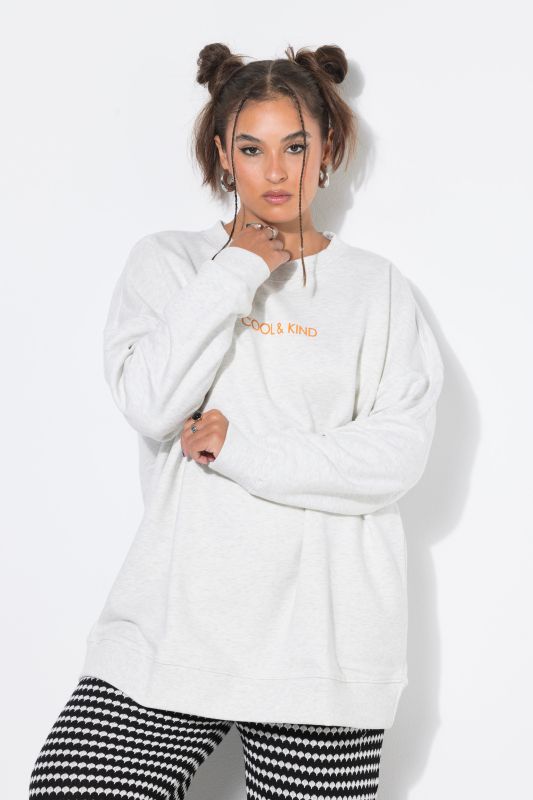 Sweatshirt, oversized shape, back bow print