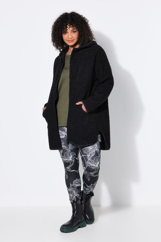 Longline Teddy Fleece Hooded Jacket