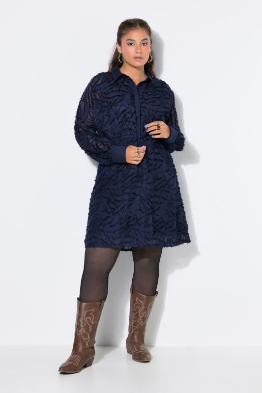 Textured Sheer Mini A-line Dress