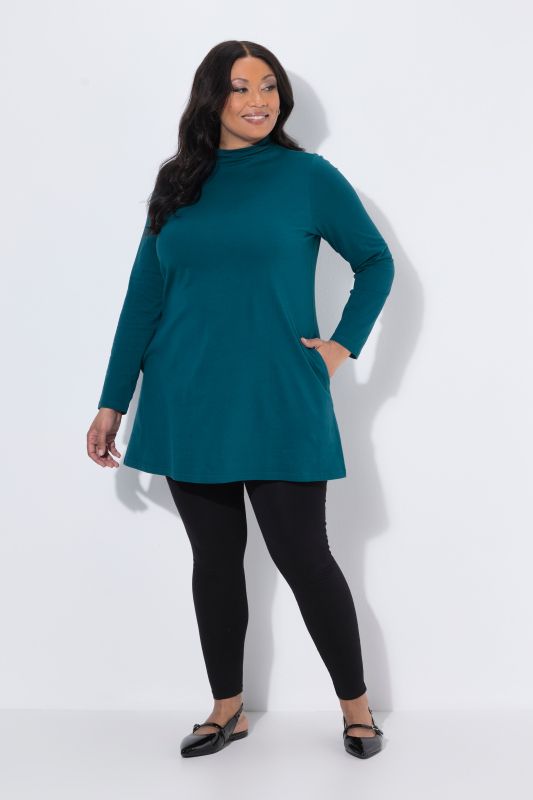Turtleneck A-Line Knit Tunic