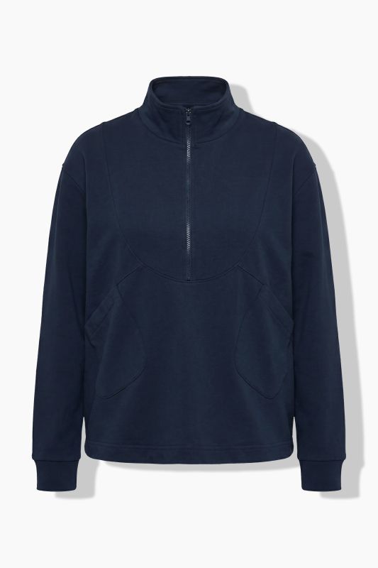 Eco Cotton Drawstring Hem Turtleneck Sweatshirt