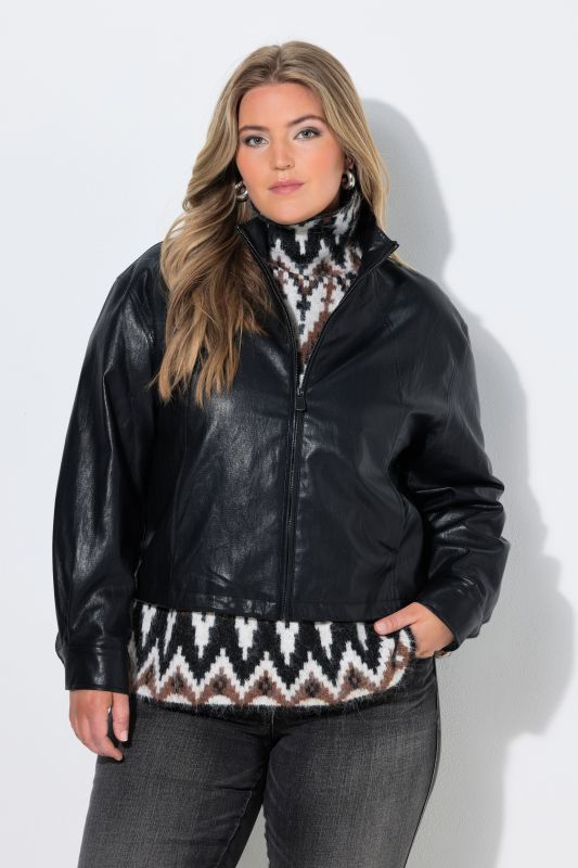 Faux Leather Biker Jacket