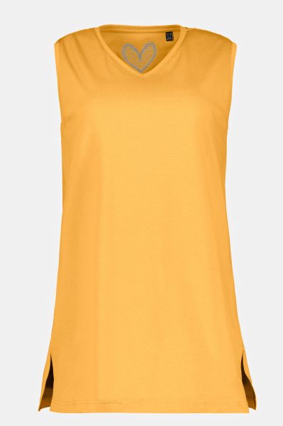 Basic V-Neck Relaxed Fit Cotton Knit Tank