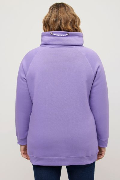 Drawstring Collar Long Sleeve Sweatshirt