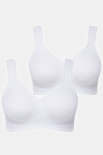 2 Pack of Stretch Microfiber Wirefree Bras