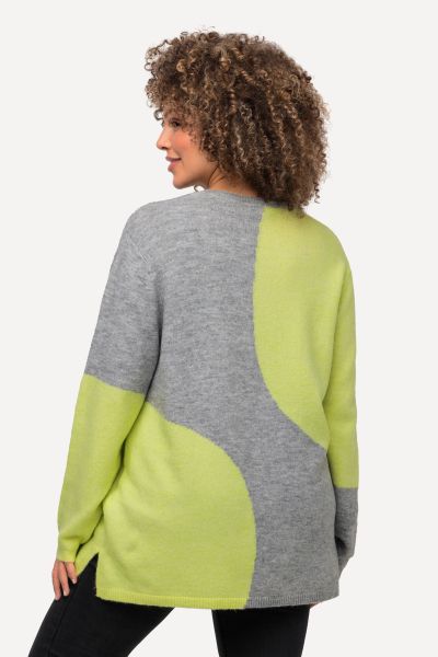 Пуловер с блокови акценти