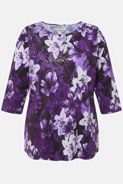 Блуза с принт на цветя