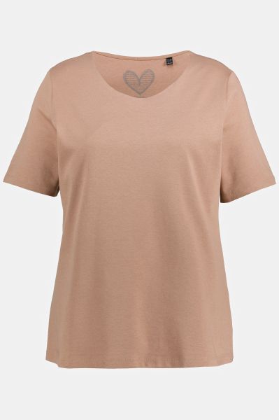 Double Layer Rounded V-Neck Slim Fit Tee