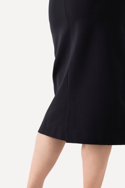Straight Elastic Waist Stretch Knit Skirt