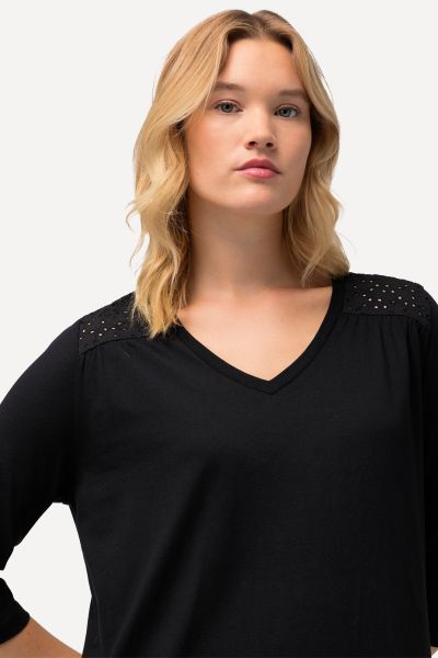 Eyelet Embroidered 3/4 Sleeve Nightgown