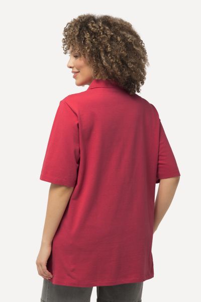 Double Layer Rounded V-Neck Slim Fit Tee